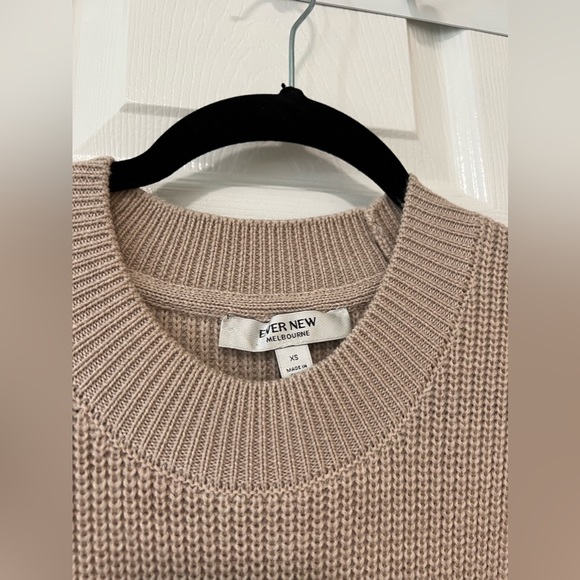 Ever New Knitted Cropped Sweater - Nude/Beige - Sz XS - Picture 3 of 3